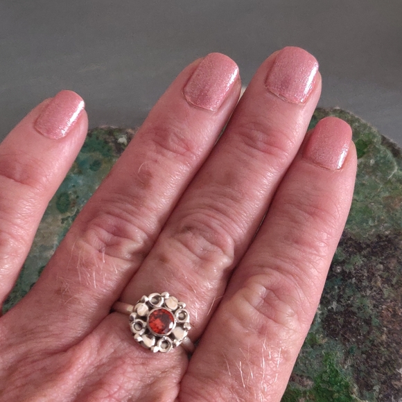 Garnet Sterling Silver Ring - Picture 7 of 7